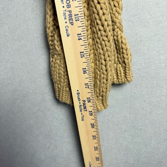 Missguided Women's Cable Knit Crop Top Sweater Mustard Yellow US size 6/8 - Picture 2 of 10